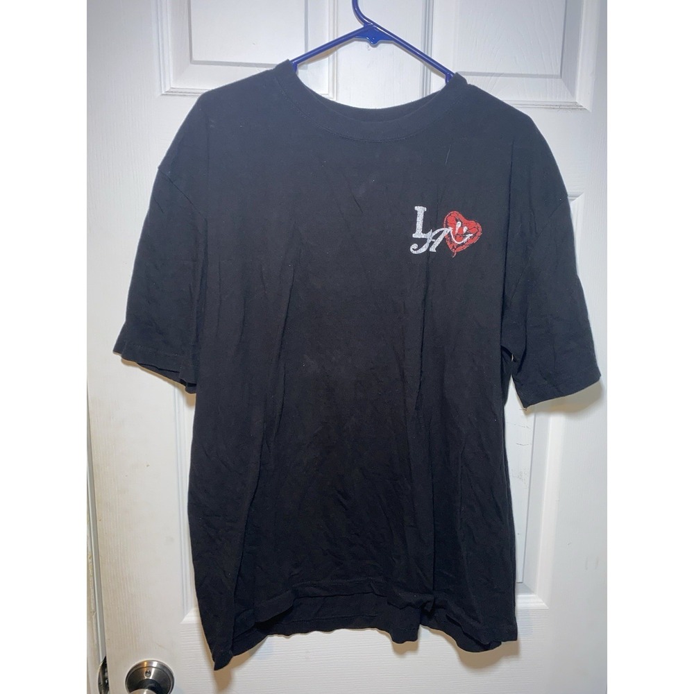 Lost My Heart In Los Angeles Shirt Mens XLarge  LA Smiley Face Streetwear Black